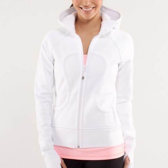 lululemon athletica Tops - Lululemon white scuba hoodie